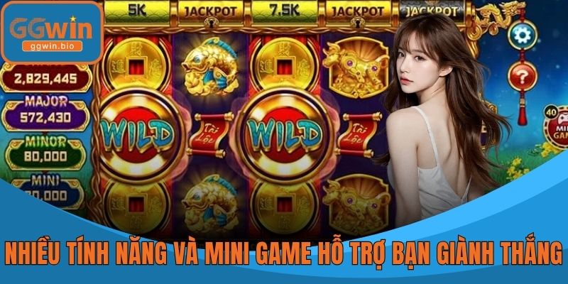 Nhiều tính năng và mini game hỗ trợ bạn giành thắng